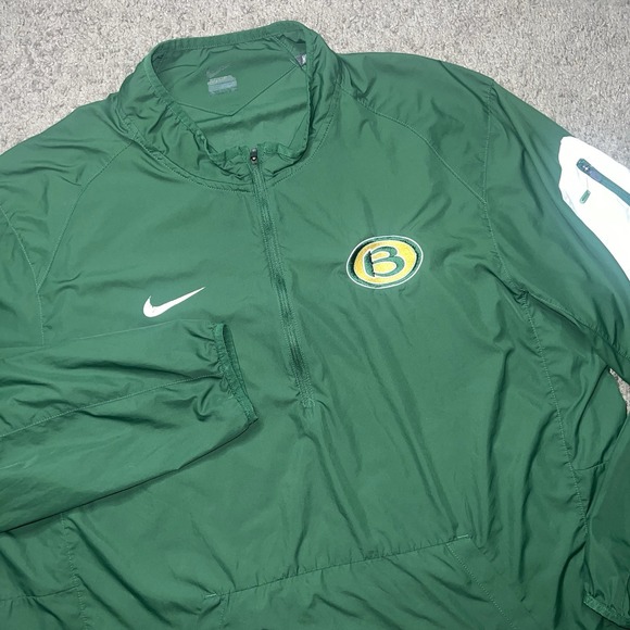 Nike Baylor Bears On-Field Pullover Jacket Green Black Hooded Size 2XL - Picture 1 of 6